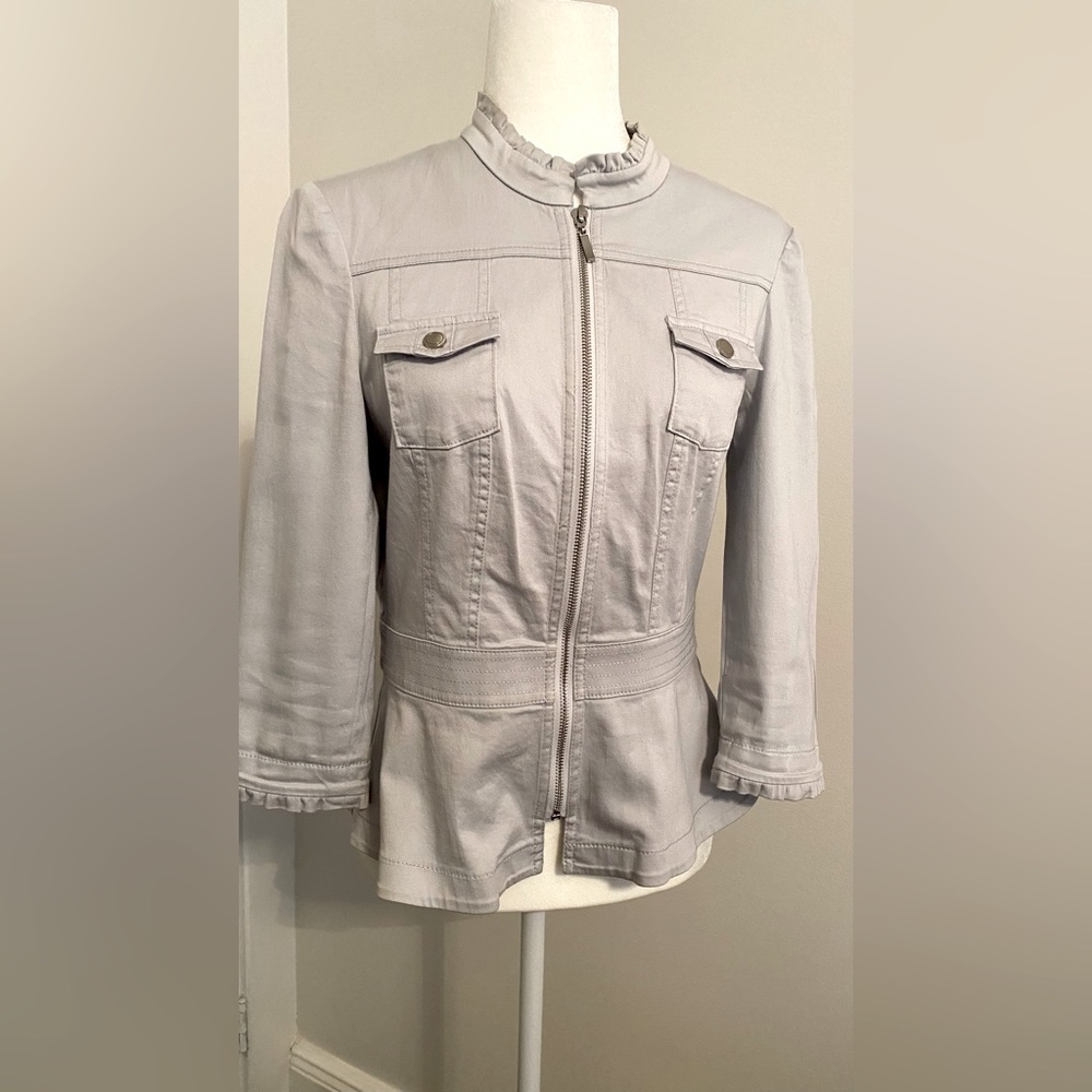White House Black Market Women’s Lightweight Grey Jacket